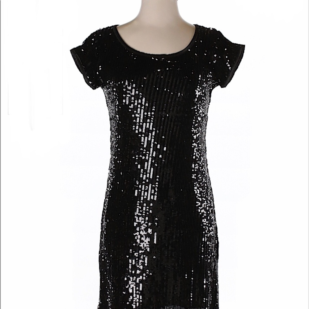 Black sequin dress by Smitten